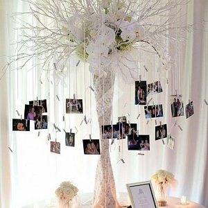 Оформление фотографии на свадьбу в белом цвете