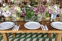Украшение свадебного стола в стиле шебби шик