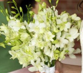 Букет невесты с орхидеей дендробиум