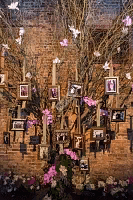 Оформление фотографии для свадьбы в лиловом цвете