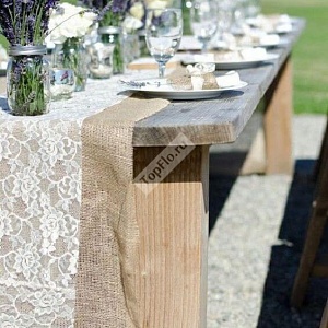 Оформление свадебного стола в стиле рустик