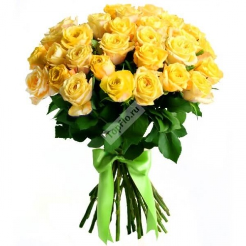 Букет из 25 жёлтых роз