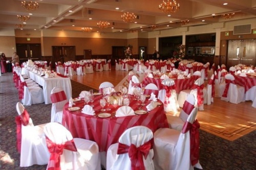 Оформление зала свадьбы в красно белом цвете