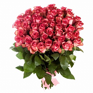 Букет из 51 розовой розы кения