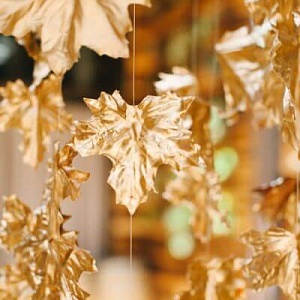 Золотые листья для осенней свадьбы