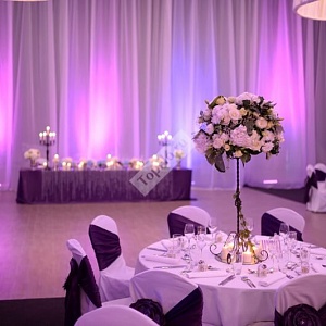 Фиолетовое оформление зала