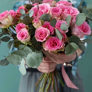 Букетик нежно-розовых роз