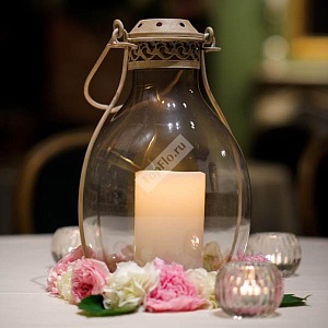 Украшение стола гостей для свадьбы в розовых тонах