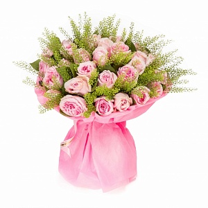 Букет светло-розовых роз