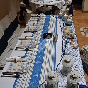 Оформление свадебного стола в морском стиле