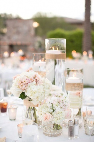 Оформление стола гостей в бело розовых тонах