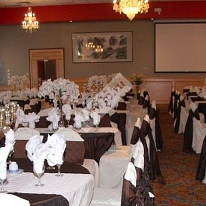 Оформление зала свадьбы в шоколадном цвете