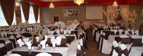 Оформление зала свадьбы в шоколадном цвете