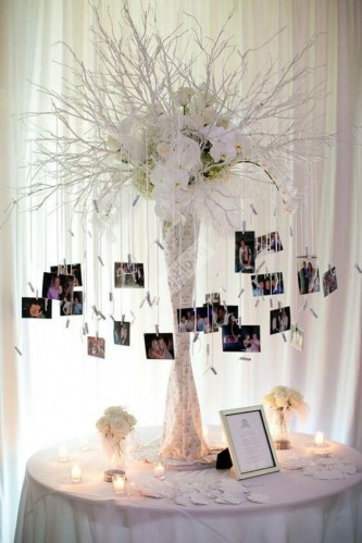 Оформление фотографии на свадьбу в белом цвете
