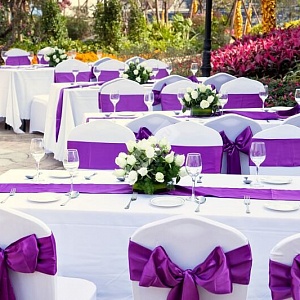 Оформление свадьбы в лиловом цвете с декором