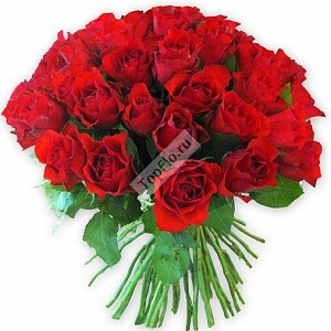 Букет из 35 красных роз 40 см